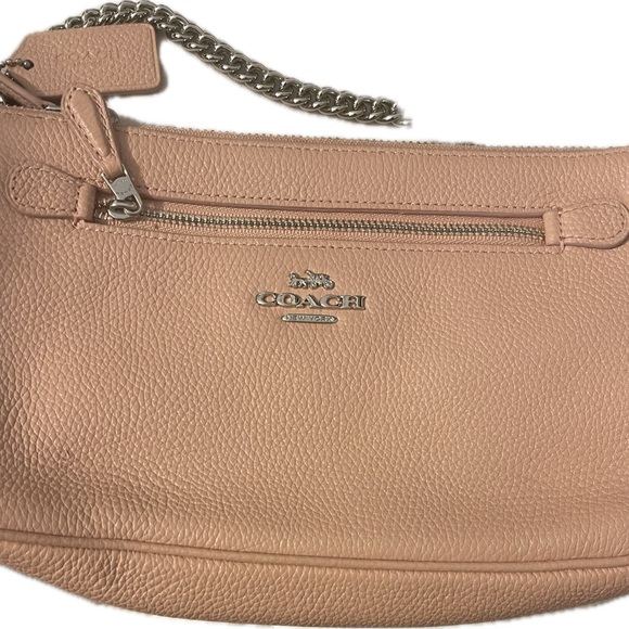 Coach Baby Pink Leather Shoulder Bag/Wristlet